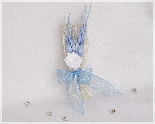 Boutonnière de mariage artisanale BM28