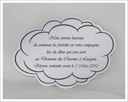 carton d'invitation nuage noir et blanc CI19B2
